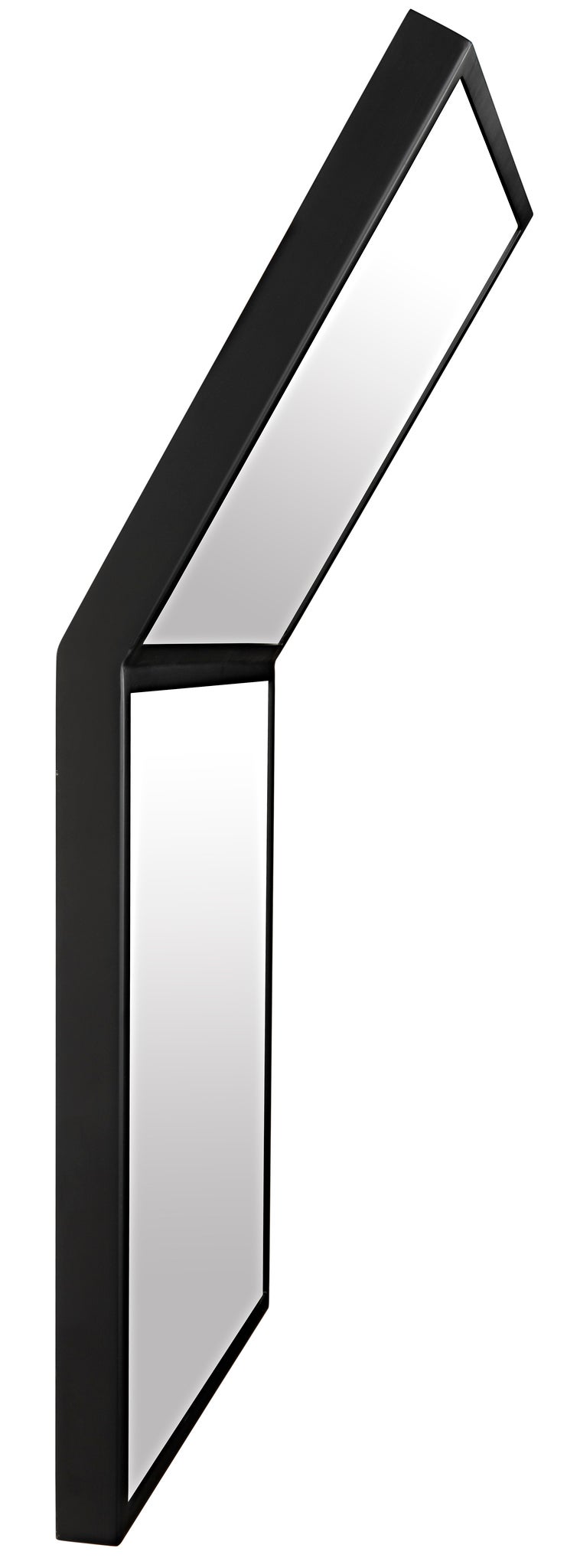 Lazo Mirror, Black Steel Unique Shape Wall Mirror-Wall Mirrors-Noir-Sideboards and Things