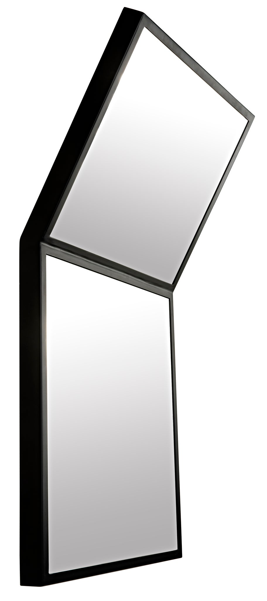 Lazo Mirror, Black Steel Unique Shape Wall Mirror-Wall Mirrors-Noir-Sideboards and Things