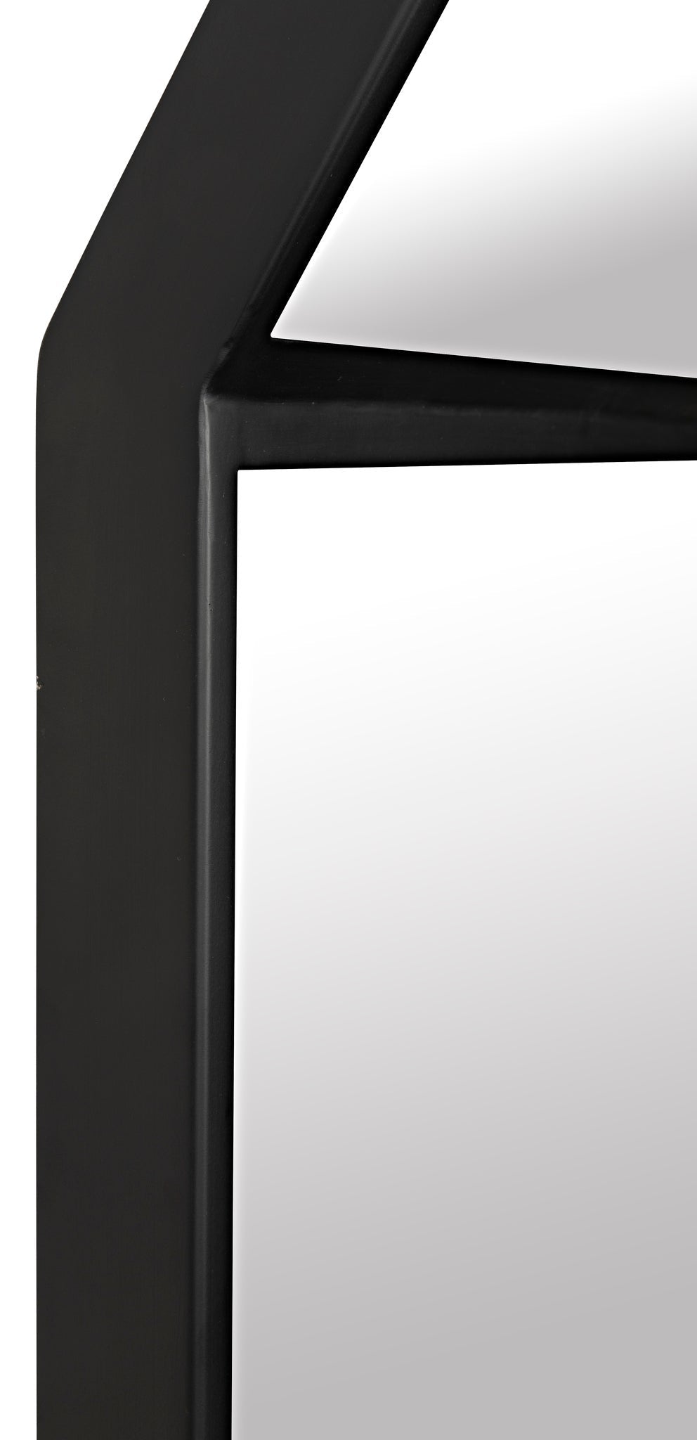 Lazo Mirror, Black Steel Unique Shape Wall Mirror-Wall Mirrors-Noir-Sideboards and Things