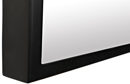 Lazo Mirror, Black Steel Unique Shape Wall Mirror-Wall Mirrors-Noir-Sideboards and Things