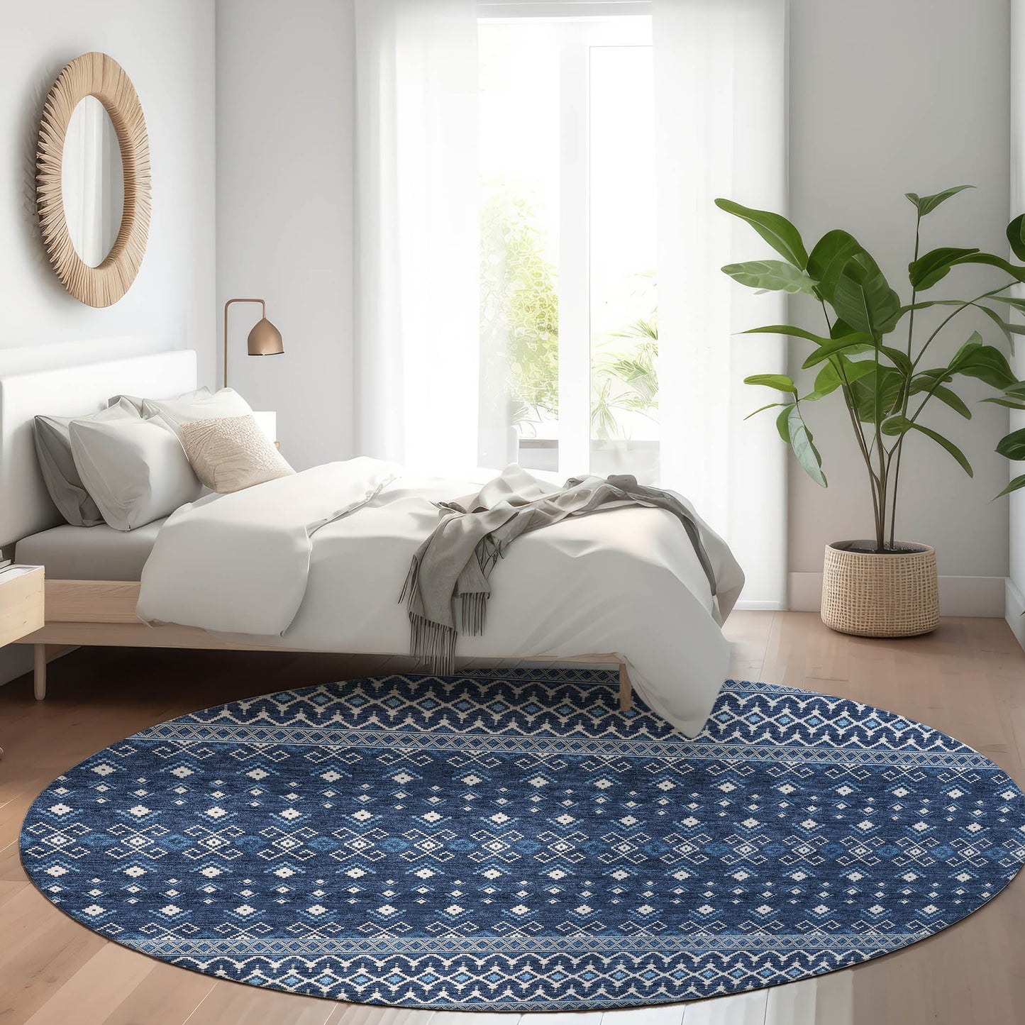 Addison Rugs Lazy Rivers Blue Washable Indoor-Outdoor Rug