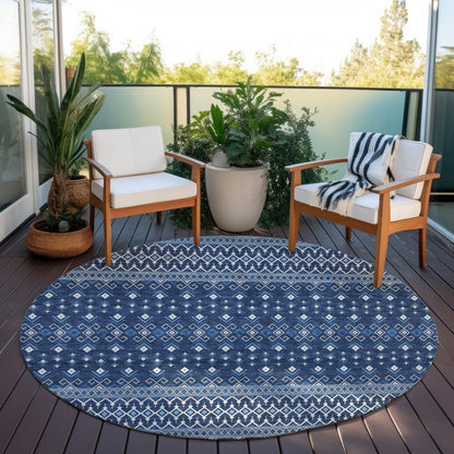 Addison Rugs Lazy Rivers Blue Washable Indoor-Outdoor Rug