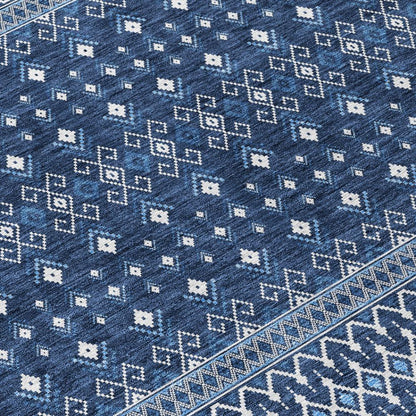 Addison Rugs Lazy Rivers Blue Washable Indoor-Outdoor Rug