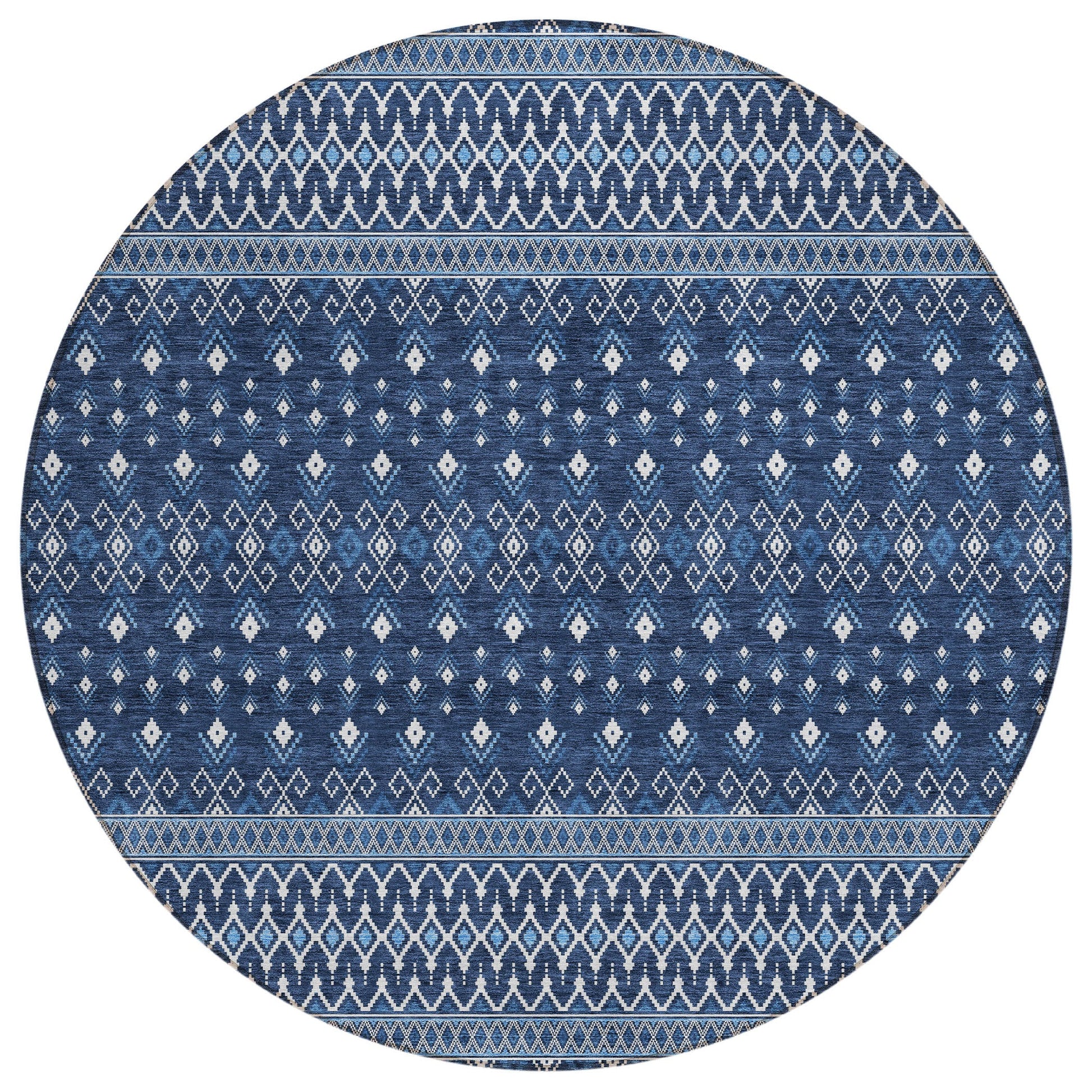 Addison Rugs Lazy Rivers Blue Washable Indoor-Outdoor Rug