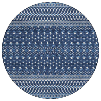 Addison Rugs Lazy Rivers Blue Washable Indoor-Outdoor Rug