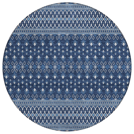 Addison Rugs Lazy Rivers Blue Washable Indoor-Outdoor Rug