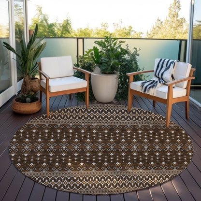 Addison Rugs Lazy Rivers Chocolate Washable Indoor-Outdoor Rug