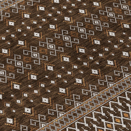 Addison Rugs Lazy Rivers Chocolate Washable Indoor-Outdoor Rug