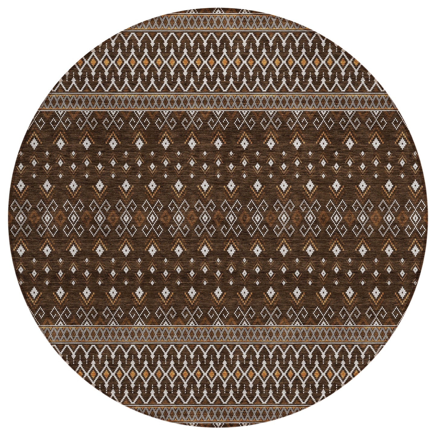 Addison Rugs Lazy Rivers Chocolate Washable Indoor-Outdoor Rug