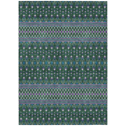 Addison Rugs Lazy Rivers Green Washable Indoor-Outdoor Rug