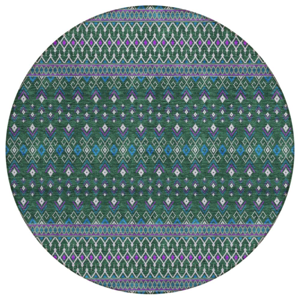 Addison Rugs Lazy Rivers Green Washable Indoor-Outdoor Rug