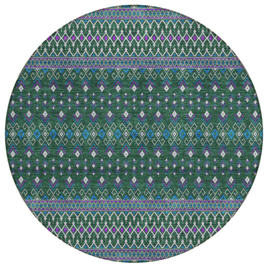 Addison Rugs Lazy Rivers Green Washable Indoor-Outdoor Rug