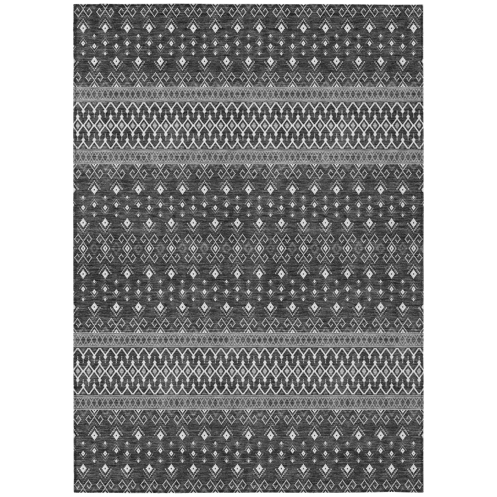 Addison Rugs Lazy Rivers Grey Washable Indoor-Outdoor Rug
