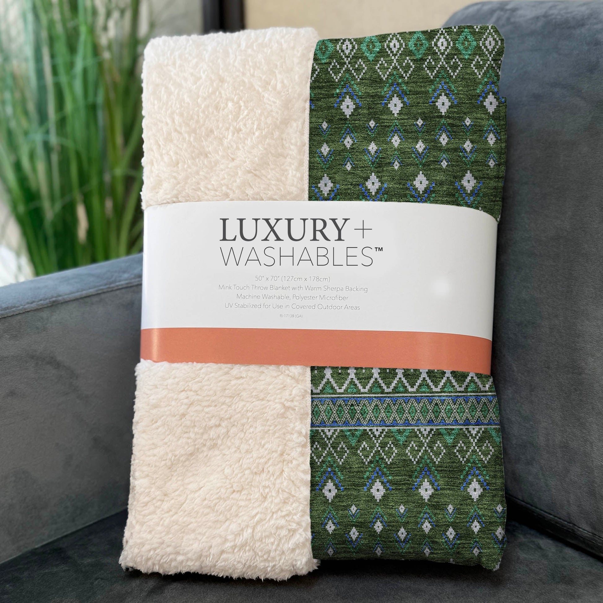 Addison Rugs Lazy Rivers Olive Washable Indoor-Outdoor Rug