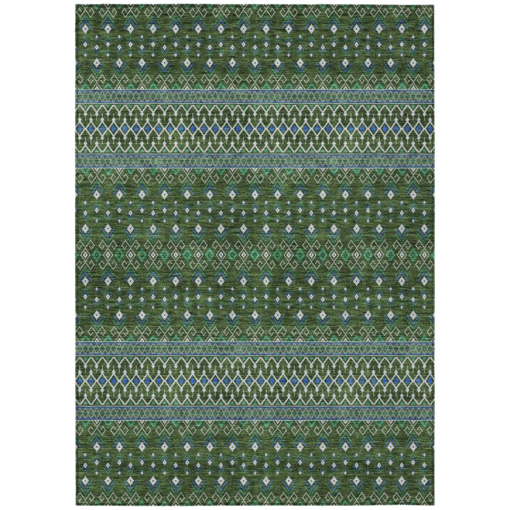 Addison Rugs Lazy Rivers Olive Washable Indoor-Outdoor Rug
