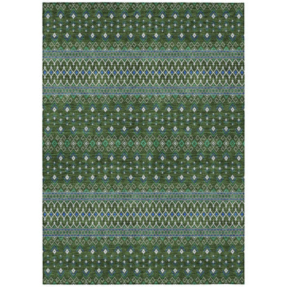 Addison Rugs Lazy Rivers Olive Washable Indoor-Outdoor Rug