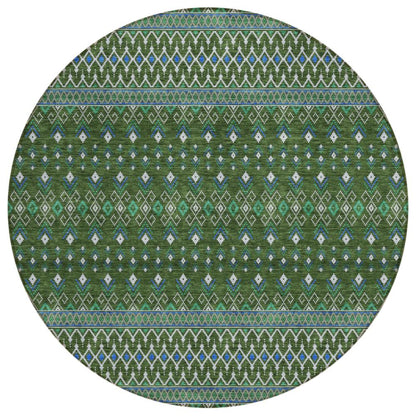 Addison Rugs Lazy Rivers Olive Washable Indoor-Outdoor Rug