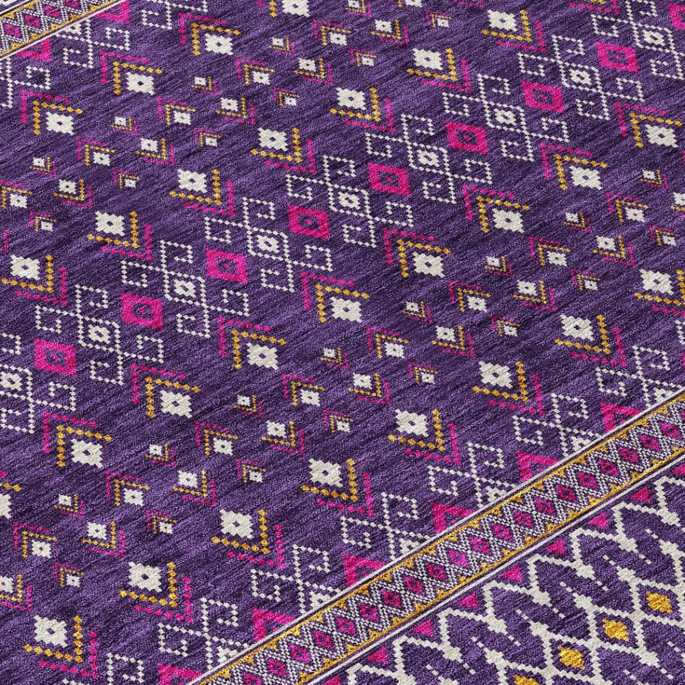 Addison Rugs Lazy Rivers Purple Washable Indoor-Outdoor Rug