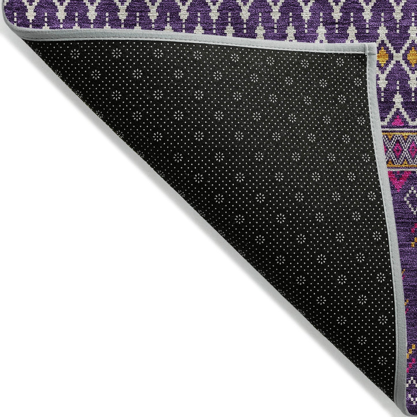 Addison Rugs Lazy Rivers Purple Indoor-Outdoor Rug with Matching Throw