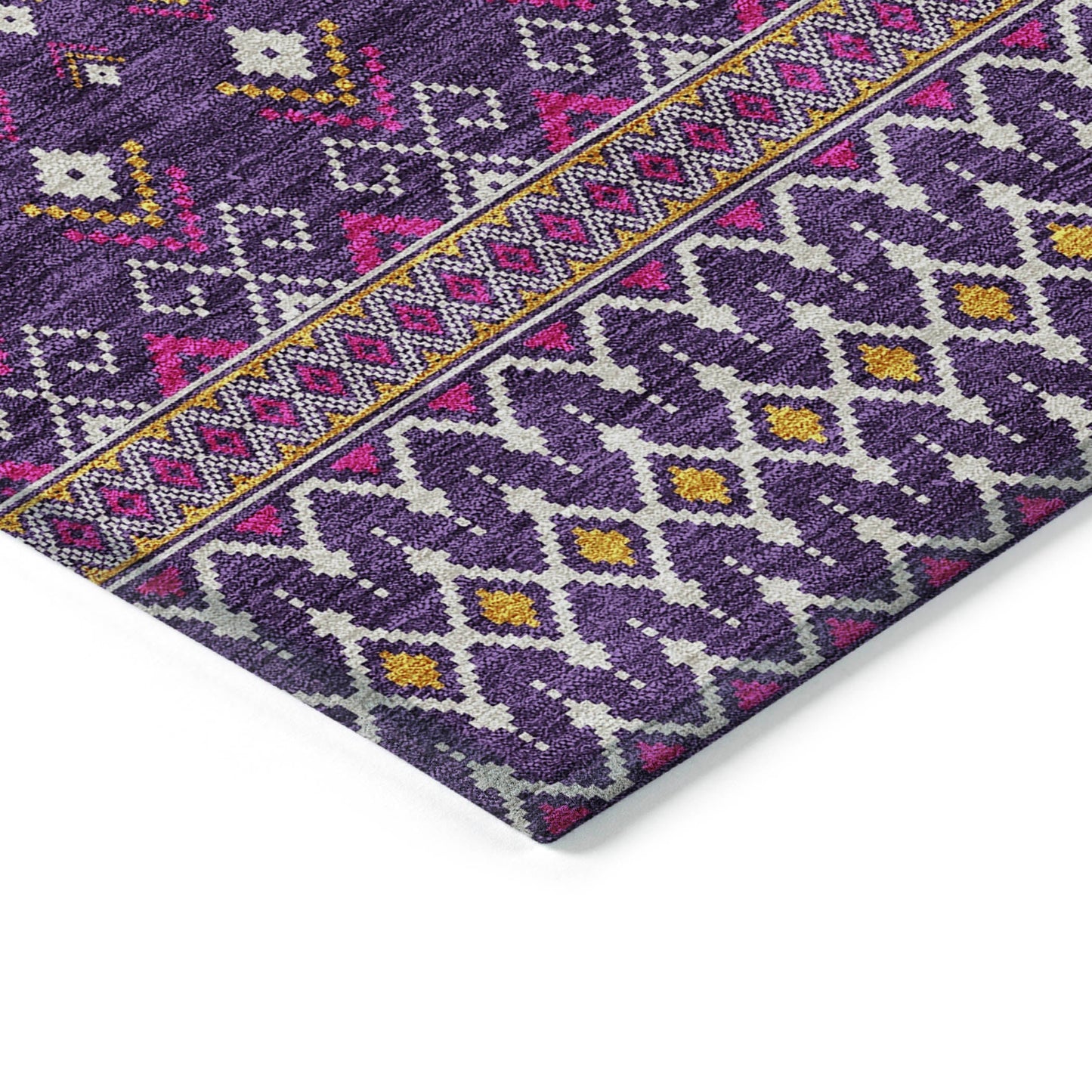 Addison Rugs Lazy Rivers Purple Indoor-Outdoor Rug with Matching Throw