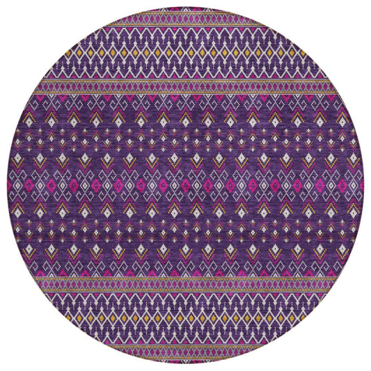 Addison Rugs Lazy Rivers Purple Washable Indoor-Outdoor Rug