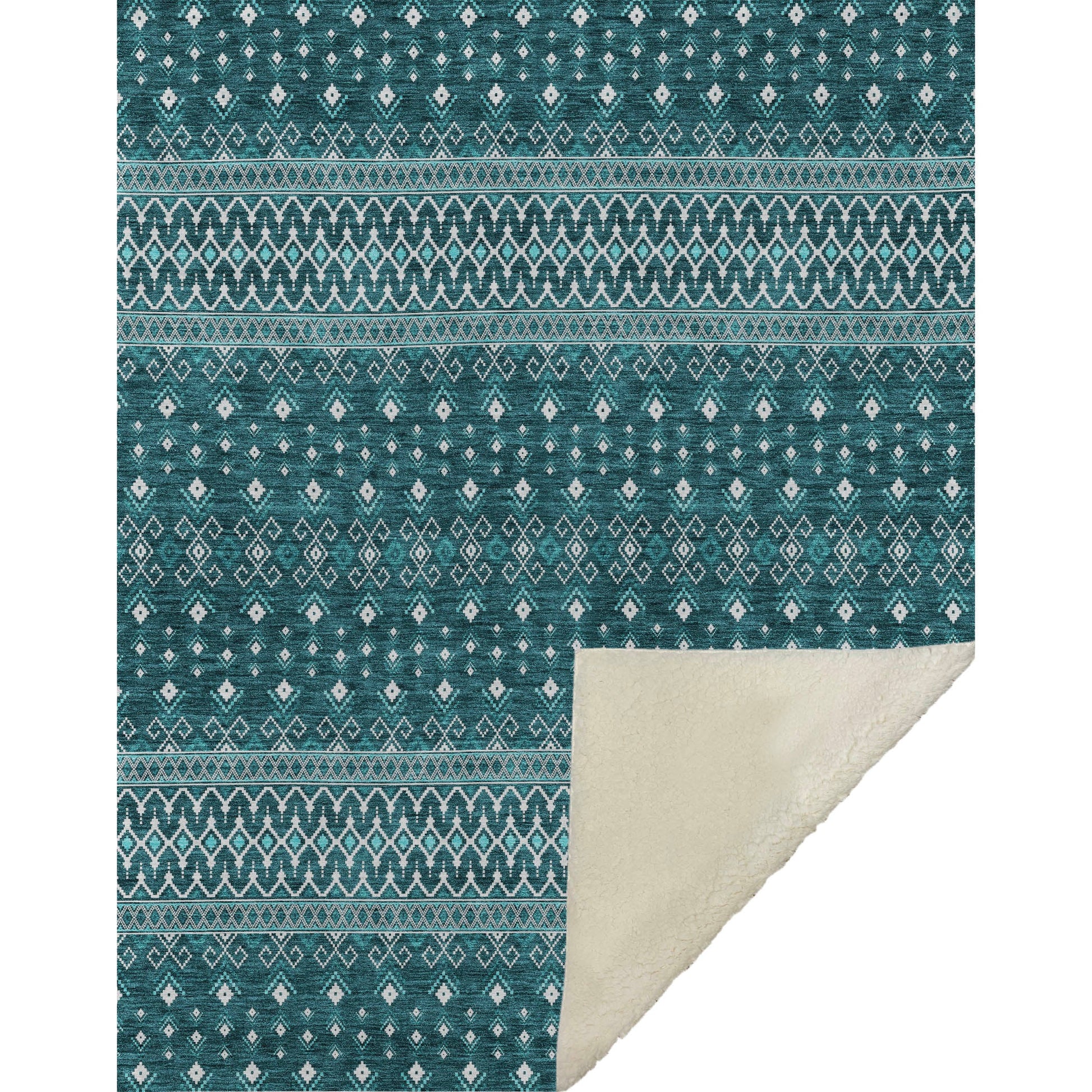 Addison Rugs Lazy Rivers Teal Washable Indoor-Outdoor Rug