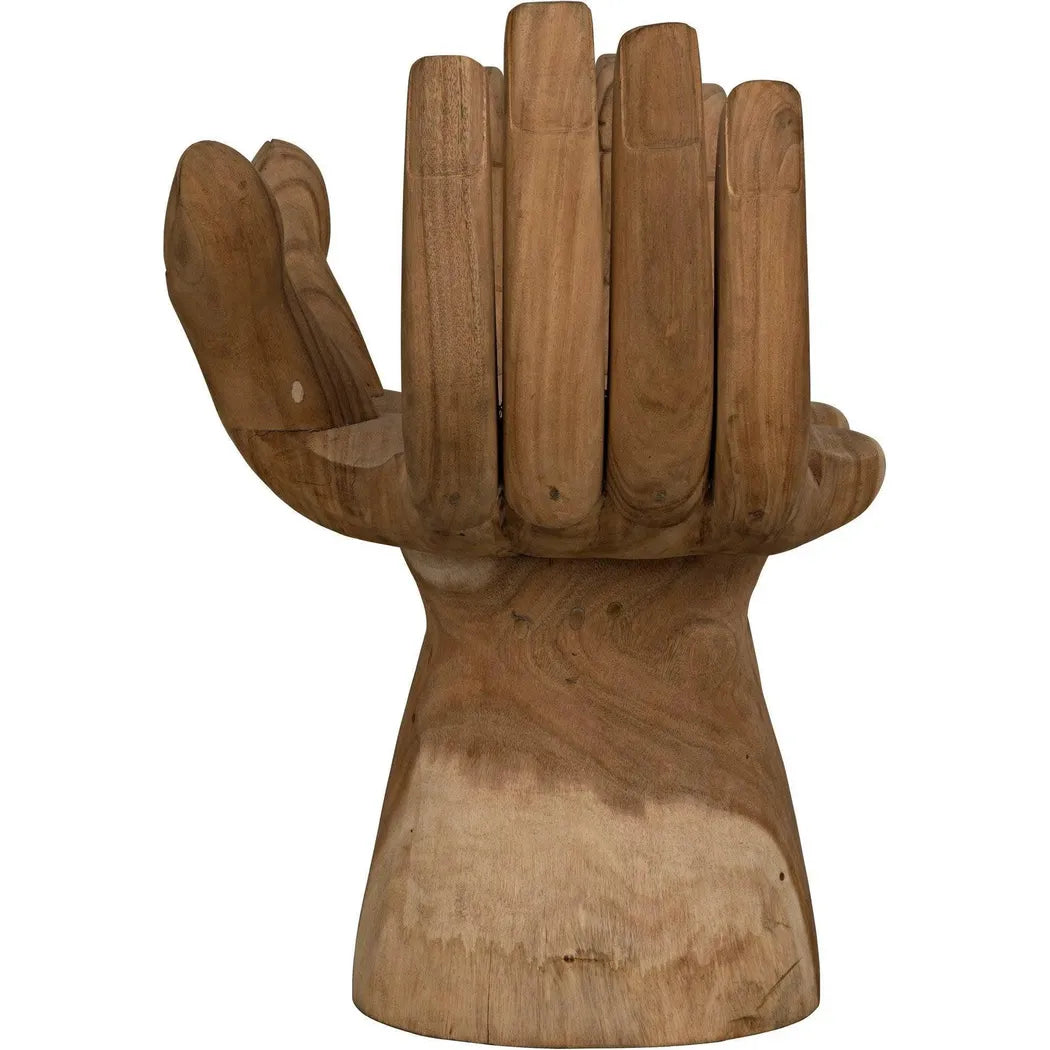 Le Main Natural Teal Wood Armless Chair