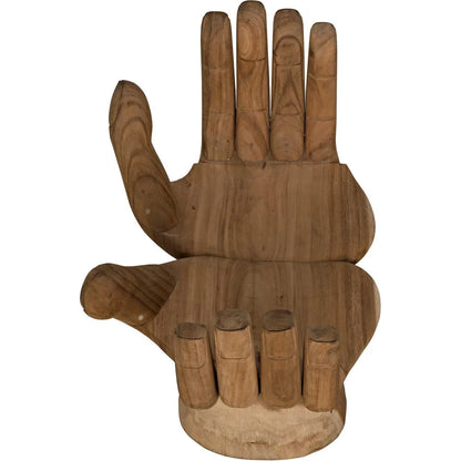 Le Main Natural Teal Wood Armless Chair