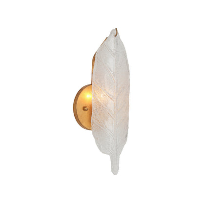 Leaf Metal Golden Wall Sconce
