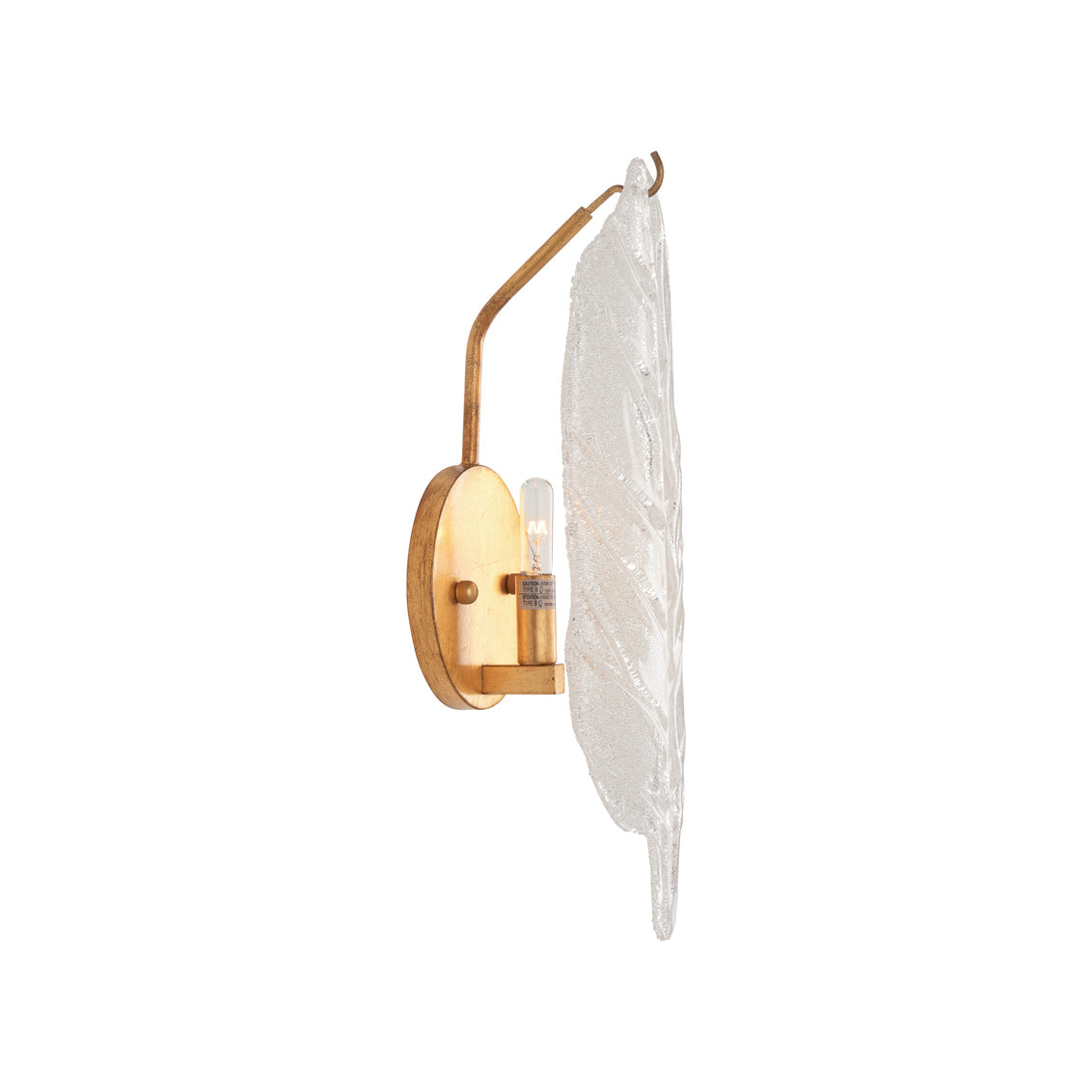 Leaf Metal Golden Wall Sconce