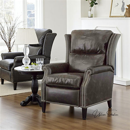 Kinetic Leather Power Push Button Recliner