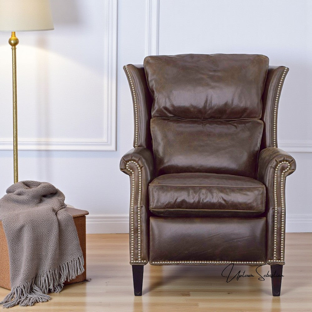 Kinetic Leather Power Push Button Recliner