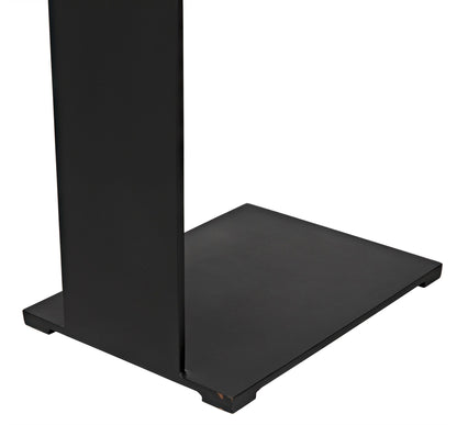 Ledge All Metal Side Table, Black Steel-Side Tables-Noir-Sideboards and Things