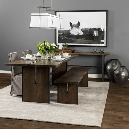 Mercana Ledger Live-Edge Wooden Console Table