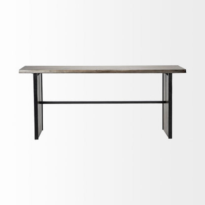 Mercana Ledger Live-Edge Wooden Console Table