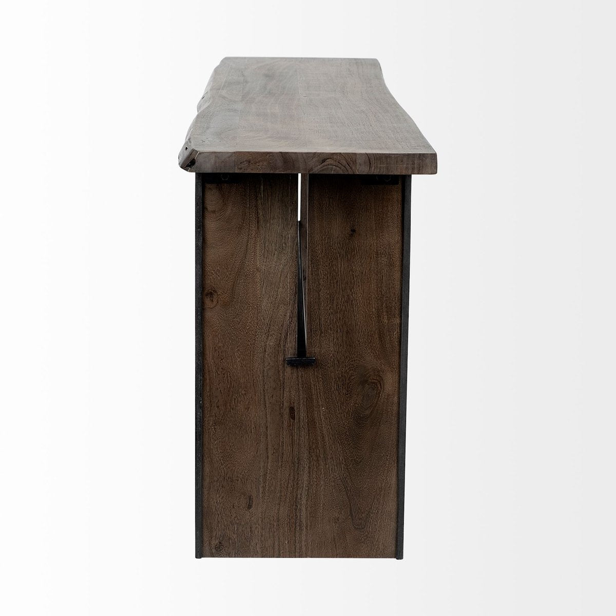Mercana Ledger Live-Edge Wooden Console Table