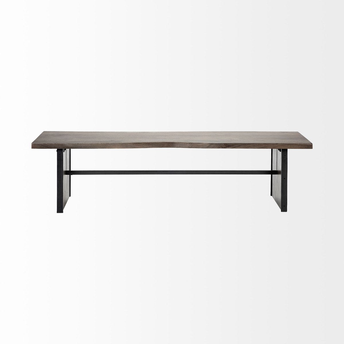 Mercana Ledger Live-Edge Wooden Dining Bench