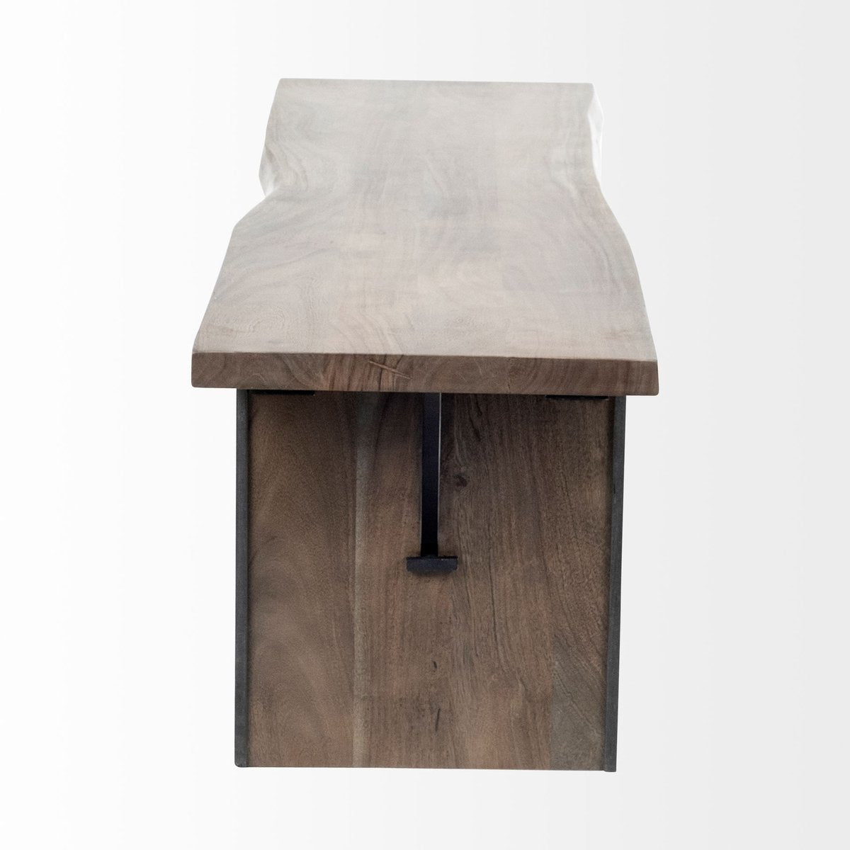 Mercana Ledger Live-Edge Wooden Dining Bench