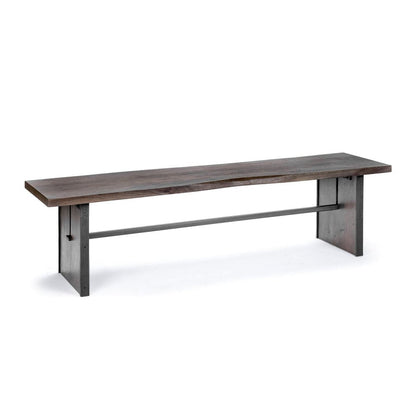 Mercana Ledger Live-Edge Wooden Dining Bench