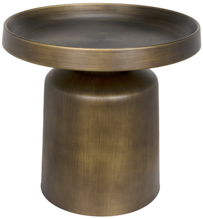 Lee Side Table, Aged Brass-Side Tables-Noir-Sideboards and Things