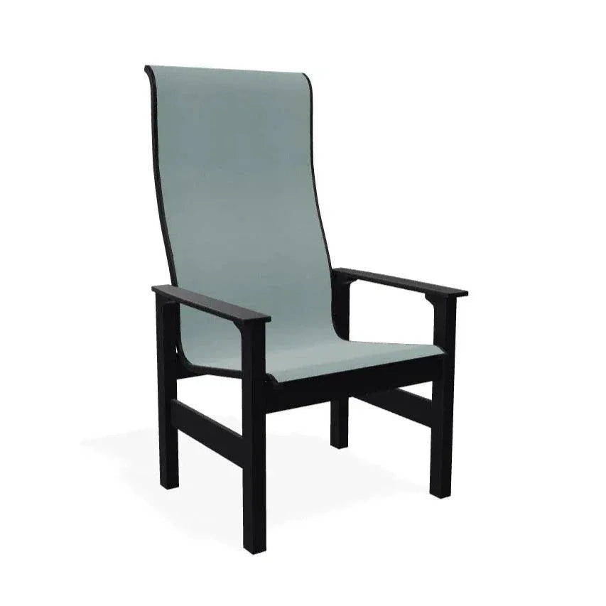Telescope Leeward Sling Round Outdoor Dining Set 5PC