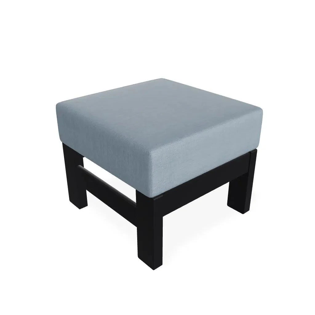 Telescope Leeward Deep Seat Cushion Outdoor Ottoman With 2 Outdoor Ottoman Clips