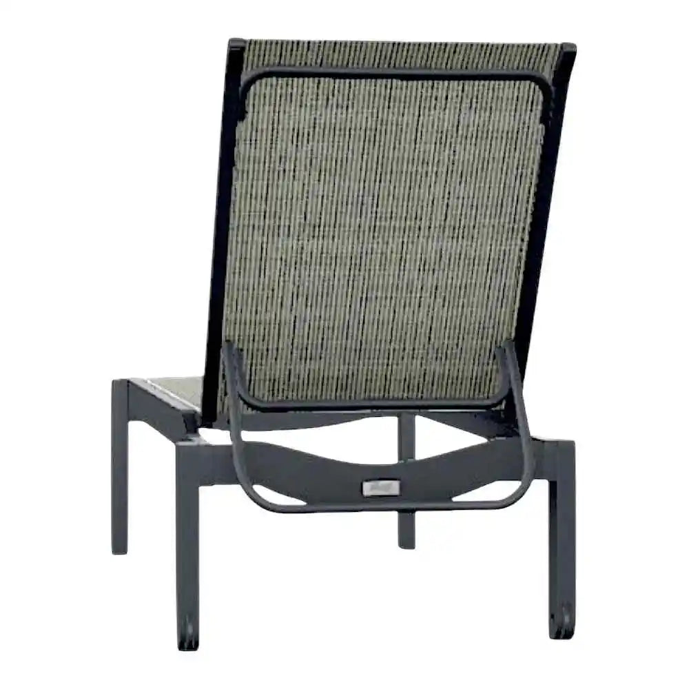 Leeward MGP Sling Stacking Armless Chaise with Wheels