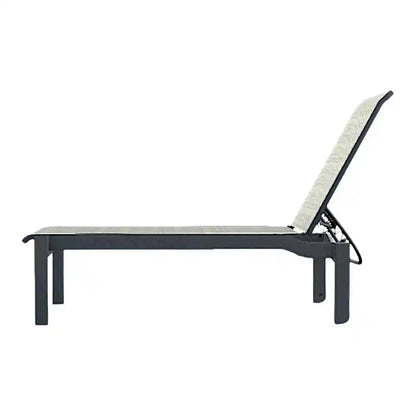 Leeward MGP Sling Stacking Armless Chaise with Wheels