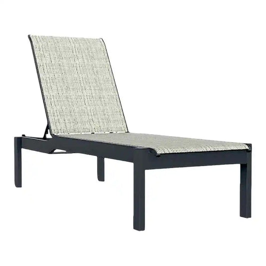 Telescope Leeward MGP Sling Long Stacking Outdoor Sunloungers with Wheels