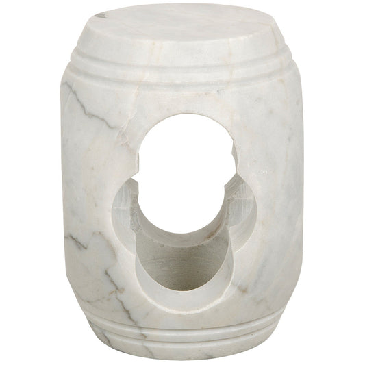 Legend Marble White Round Side Table-Side Tables-Noir-Sideboards and Things