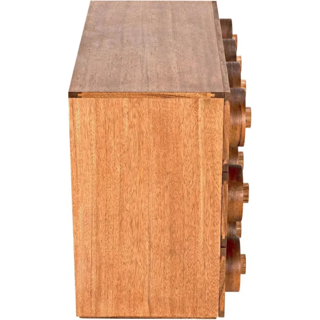 Lego Wood Dark Walnut Sideboard 3 Drawers - LOOMLAN - Noir - Sideboards