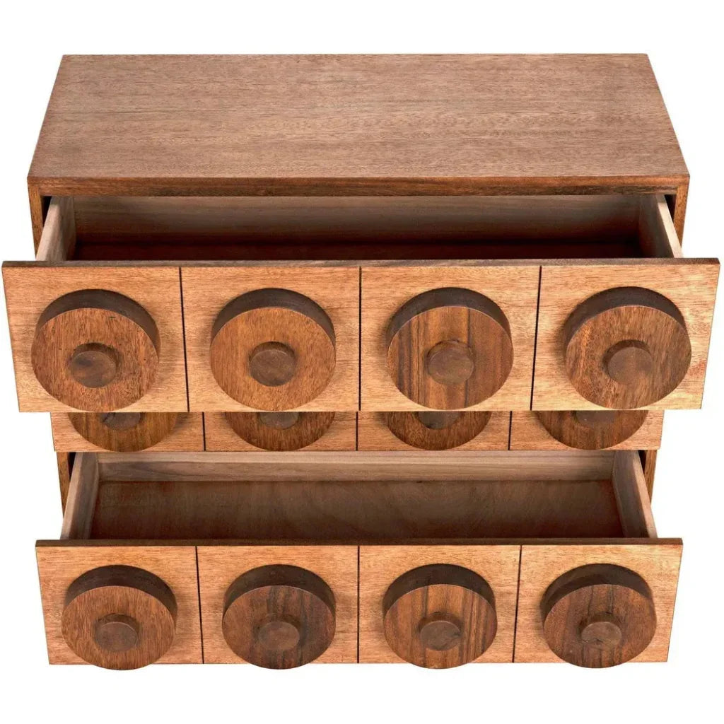 Lego Wood Dark Walnut Sideboard 3 Drawers - LOOMLAN - Noir - Sideboards