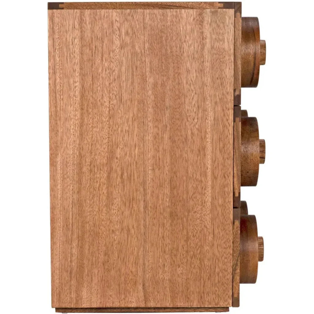 Lego Wood Dark Walnut Sideboard 3 Drawers - LOOMLAN - Noir - Sideboards