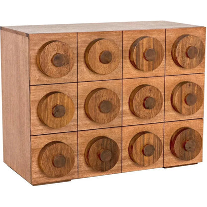 Lego Wood Dark Walnut Sideboard 3 Drawers - LOOMLAN - Noir - Sideboards